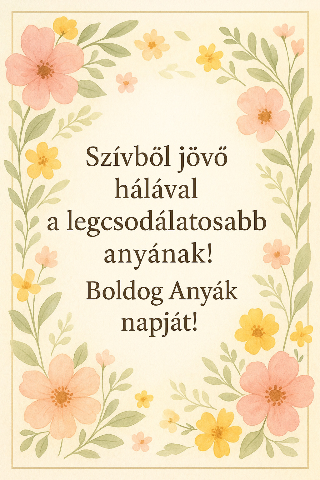 Anyák napja üdvözlet